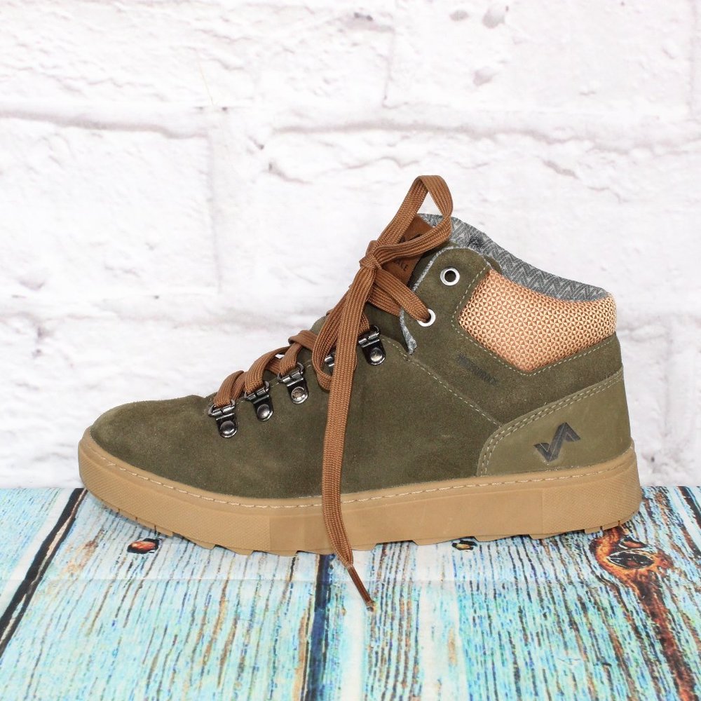 Forsake Green Brown Suede Waterproof Hiking Shoes Size 7.5